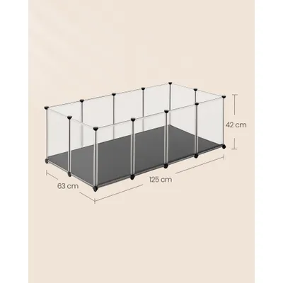 SONGMICS Enclos pour Animaux avec Plancher et Tapis Imperméable et Amovible
