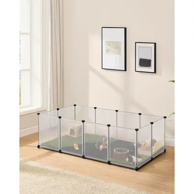 SONGMICS Enclos pour Animaux avec Plancher et Tapis Imperméable et Amovible