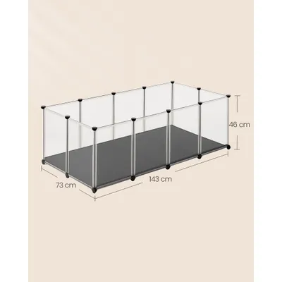 SONGMICS Enclos pour Animaux avec Plancher et Tapis Imperméable et Amovible