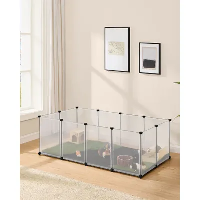 SONGMICS Enclos pour Animaux avec Plancher et Tapis Imperméable et Amovible