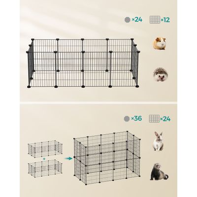 SONGMICS Parc d’intérieur pour Cochon d’Inde, Cage à Lapin