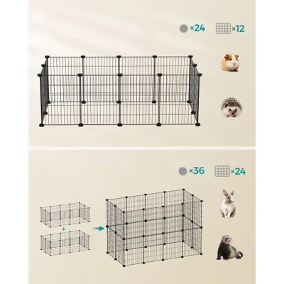 SONGMICS Parc d’intérieur pour Cochon d’Inde, Cage à Lapin