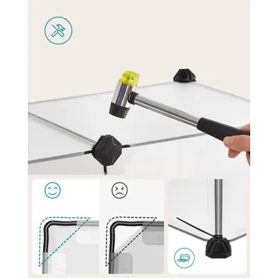 SONGMICS Parc Enclos, Cage, Clôture, avec Plancher, Intérieur