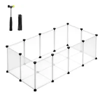 SONGMICS Parc Enclos, avec Plancher, Modulable, pour Petits Animaux