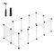 SONGMICS Parc Enclos, avec Plancher, Modulable, pour Petits Animaux 125 x 63 x 42 cm (L x l x H), Blanc
