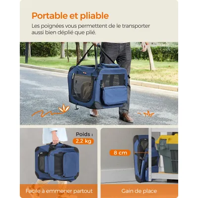 Feandrea Sac Transport Chat Chien, Caisse Pliable Animaux de Companie