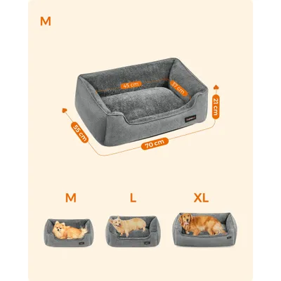Feandrea Panier pour Chiens, Lit pour Animaux, Canapé, en Tissu Façon Lin