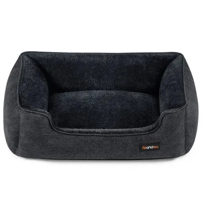 Feandrea Panier pour Chiens, Lit pour Animaux, Canapé, en Tissu Façon Lin