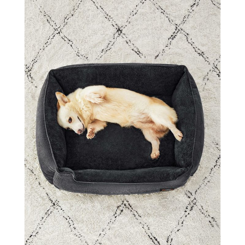 Feandrea Panier pour Chiens, Lit pour Animaux, Canapé, en Tissu Façon Lin