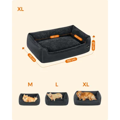 Feandrea Panier pour Chiens, Lit pour Animaux, Canapé, en Tissu Façon Lin