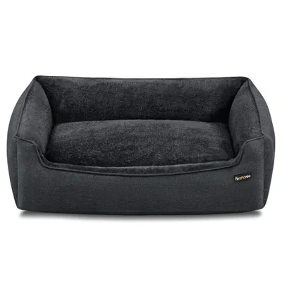 Feandrea Panier pour Chiens, Lit pour Animaux, Canapé, en Tissu Façon Lin