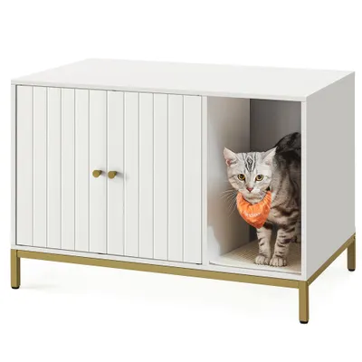 Feandrea Maison de Toilettes pour Chat, Pieds Hauts