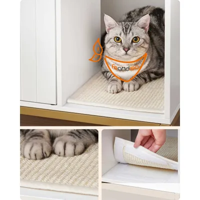 Feandrea Maison de Toilettes pour Chat, Pieds Hauts