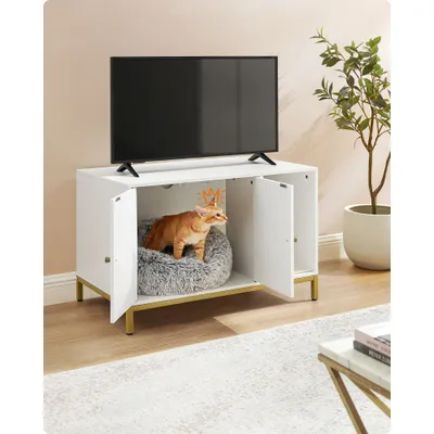 Feandrea Maison de Toilettes pour Chat, Pieds Hauts