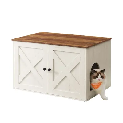 Feandrea Maison de Toilette Chat, Meuble Litière Chat