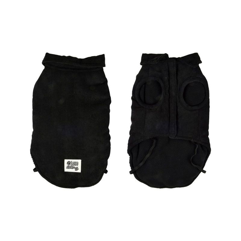 Love Story - Manteau chien velours - scratch, doublure polaire