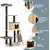 GIANTEX Arbre à Chat Moderne 175cm avec Perchoir Supérieur