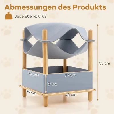 GIANTEX Katzenhaus mit 2 Etagen aus Filz, Condo, Hängematte GIANTEX Katzenhaus mit 2 Etagen aus Filz, Condo, Hängematte