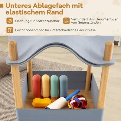 GIANTEX Katzenhaus mit 2 Etagen aus Filz, Condo, Hängematte GIANTEX Katzenhaus mit 2 Etagen aus Filz, Condo, Hängematte