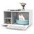 GIANTEX Maison de Toilette pour Chat avec Ouverture Rabattable
