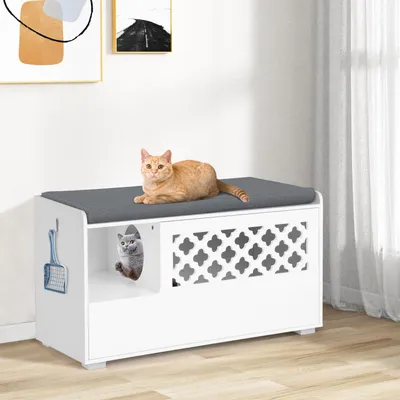GIANTEX Maison de Toilette pour Chat avec Ouverture Rabattable