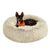 Feandrea Lit pour Chien, Panier en Forme de Beignet pour Chien
