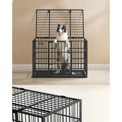 Feandrea Cage pour Chien Ultra-résistante, Caisse pour Animaux de Compagnie