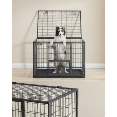 Feandrea Cage pour Chien Lourd, Double Porte Amovible