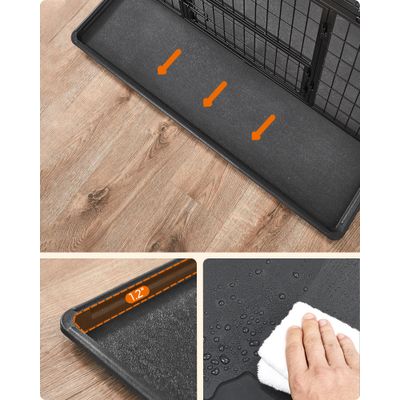 Feandrea Cage pour Chien Lourd, Double Porte Amovible