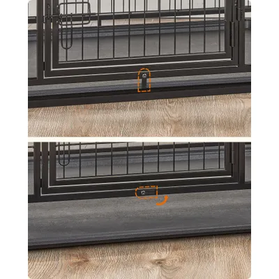 Feandrea Cage pour Chien Lourd, Double Porte Amovible