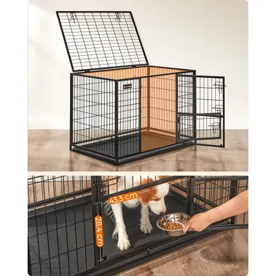 Feandrea Cage pour Chien Lourd, Double Porte Amovible