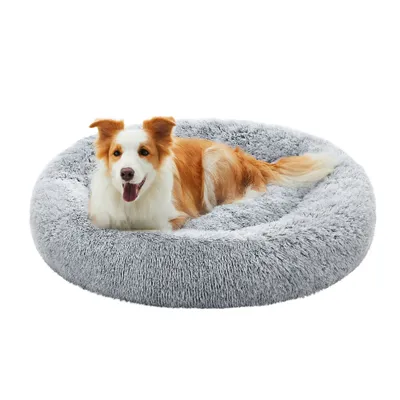 Feandrea Lit pour Chien, Panier en Forme de Beignet pour Chien