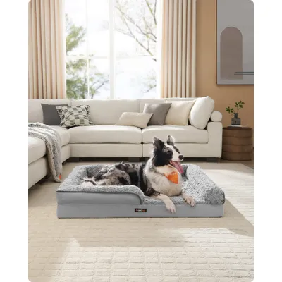 Feandrea Panier pour Chiens Moyens, Lit pour Animal, Orthopédique Feandrea Panier pour Chiens Moyens, Lit pour Animal, Orthopédique