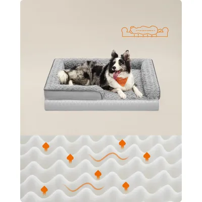 Feandrea Panier pour Chiens Moyens, Lit pour Animal, Orthopédique Feandrea Panier pour Chiens Moyens, Lit pour Animal, Orthopédique