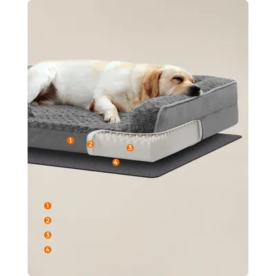 Feandrea Panier pour Grands Chiens, Lit pour Animal, Orthopédique Feandrea Panier pour Grands Chiens, Lit pour Animal, Orthopédique