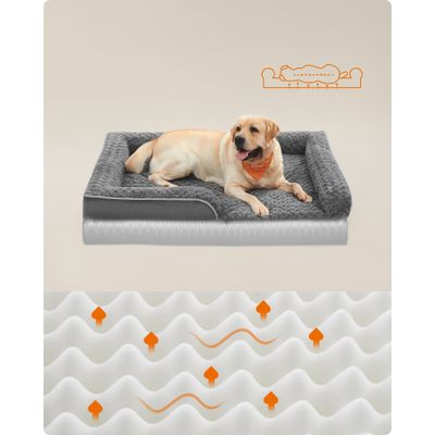 Feandrea Panier pour Grands Chiens, Lit pour Animal, Orthopédique