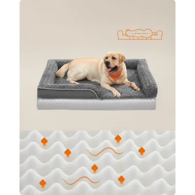 Feandrea Panier pour Grands Chiens, Lit pour Animal, Orthopédique Feandrea Panier pour Grands Chiens, Lit pour Animal, Orthopédique