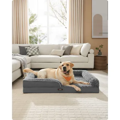 Feandrea Panier pour Grands Chiens, Lit pour Animal, Orthopédique Feandrea Panier pour Grands Chiens, Lit pour Animal, Orthopédique