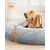 Feandrea Lit pour Chien, Panier en Forme de Beignet pour Chien