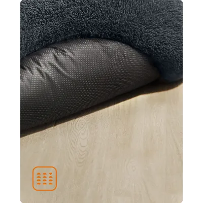 Feandrea Lit pour Chien, Panier en Forme de Beignet pour Chien