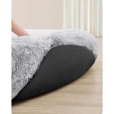 Feandrea Lit pour Chien, Panier en Forme de Beignet pour Chien