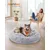 Feandrea Lit pour Chien, Panier en Forme de Beignet pour Chien