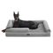 Feandrea Panier, Canapé, Lit pour Chiens jusqu'à 60 kg XXL : 122 x 85 x 20 cm (L x l x H), Gris Clair