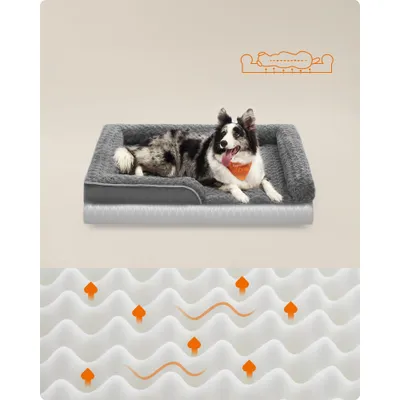 Feandrea Panier pour Chiens Moyens, Lit pour Animal, Orthopédique Feandrea Panier pour Chiens Moyens, Lit pour Animal, Orthopédique