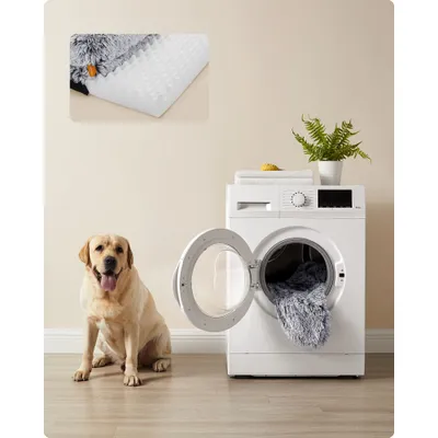 Feandrea FluffyHug Canapé pour Grands Chiens, Housse Amovible Lavable