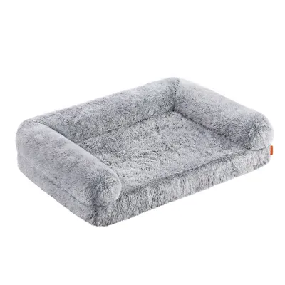 Feandrea FluffyHug Canapé pour Grands Chiens, Housse Amovible Lavable