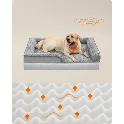 Feandrea Panier pour Grands Chiens, Lit pour Animal, Orthopédique Feandrea Panier pour Grands Chiens, Lit pour Animal, Orthopédique