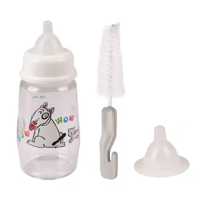 Flamingo - biberon 140 ml avec accessoire AKELA  pour chien ou chat