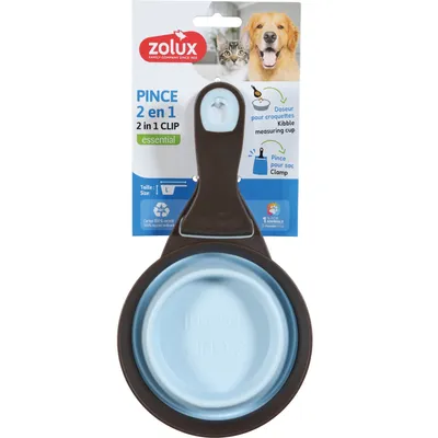 Pince 2 en 1 doseur silicone L  473 ml  pour chat et chien