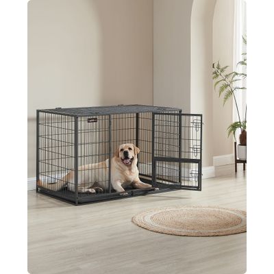 Feandrea Cage pour Chien Lourd, de Taille Grande et Moyenne, Porte Amovible